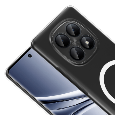 Xiaomi Redmi Note 15 4G Kamera Korumalı M-Safe Şarj Özellikli Şeffaf Zore London Sert PC Kapak - 4