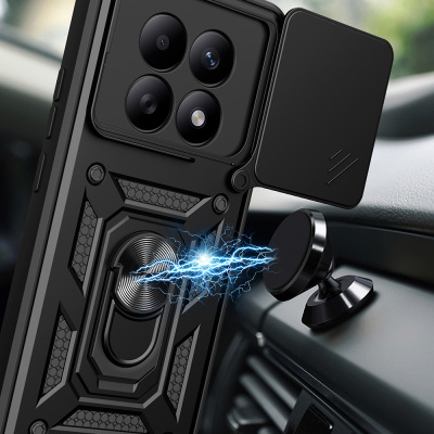 Xiaomi Redmi Note 15 5G Case with Magnetic Stand and Camera Protection Zore Sliding Vega Cover - 4