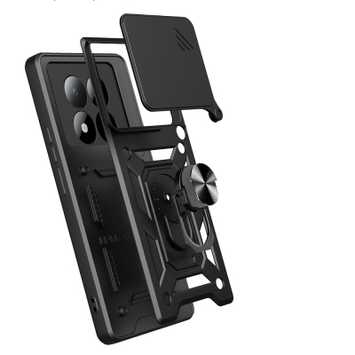Xiaomi Redmi Note 15 Pro 4G Case with Magnetic Stand and Camera Protection Zore Sliding Vega Cover - 9