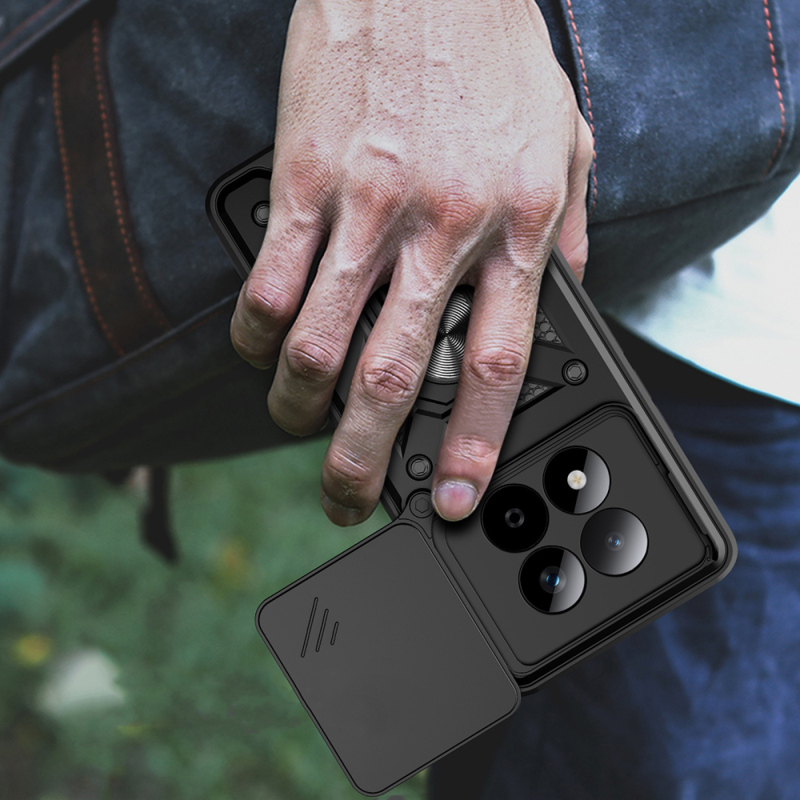 Xiaomi Redmi Note 15 Pro 4G Case with Magnetic Stand and Camera Protection Zore Sliding Vega Cover - 11