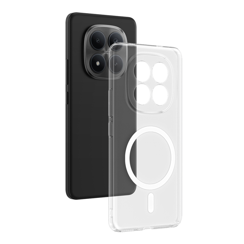 Xiaomi Redmi Note 15 Pro 4G Kamera Korumalı M-Safe Şarj Özellikli Şeffaf Zore London Sert PC Kapak - 1