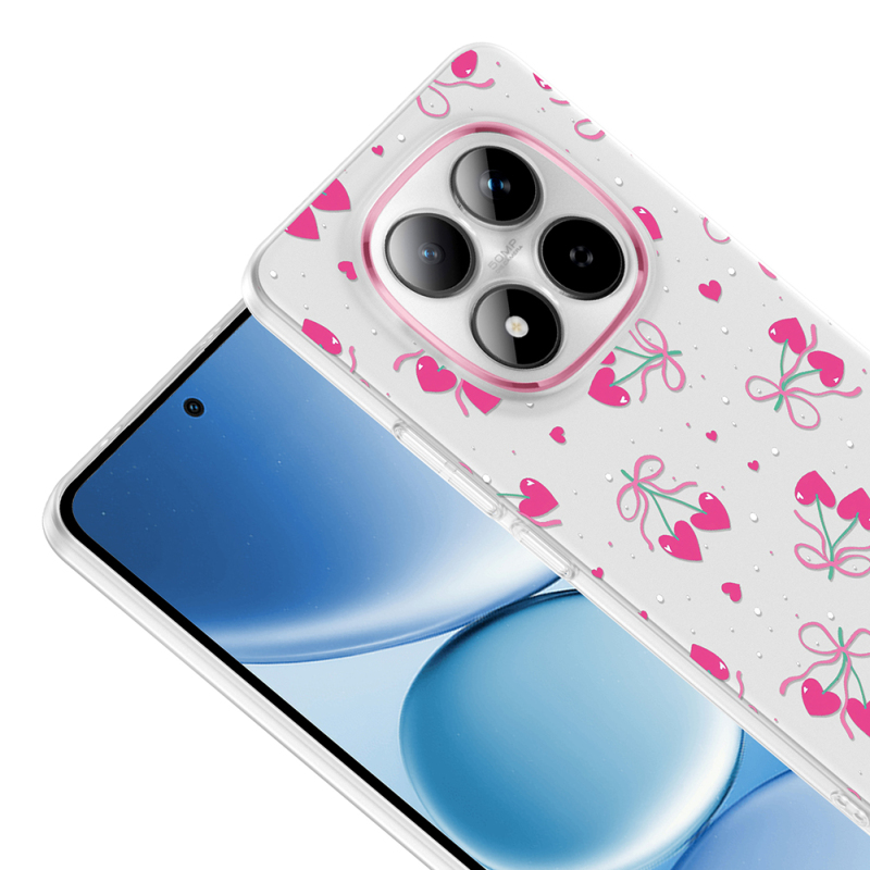Xiaomi Redmi Note 15 Pro Case with Camera Protector, Patterned Zore Clip Cover - 10