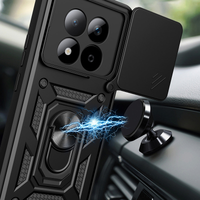 Xiaomi Redmi Note 15 Pro Case with Magnetic Stand and Camera Protection - Zore Sliding Vega Cover - 4