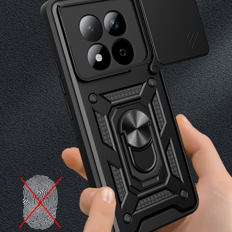 Xiaomi Redmi Note 15 Pro Case with Magnetic Stand and Camera Protection - Zore Sliding Vega Cover - 6