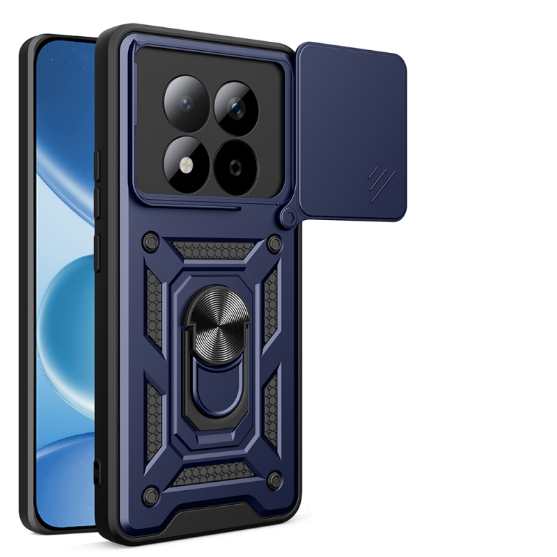 Xiaomi Redmi Note 15 Pro Kılıf Magnetik Standlı Kamera Korumalı Zore Sürgülü Vega Kapak - 1