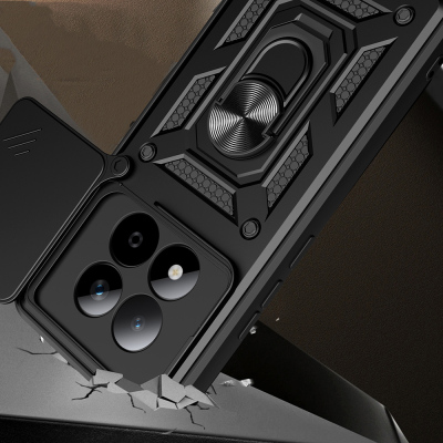 Xiaomi Redmi Note 15 Pro Kılıf Magnetik Standlı Kamera Korumalı Zore Sürgülü Vega Kapak - 3