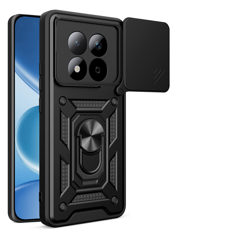 Xiaomi Redmi Note 15 Pro Kılıf Magnetik Standlı Kamera Korumalı Zore Sürgülü Vega Kapak - 2