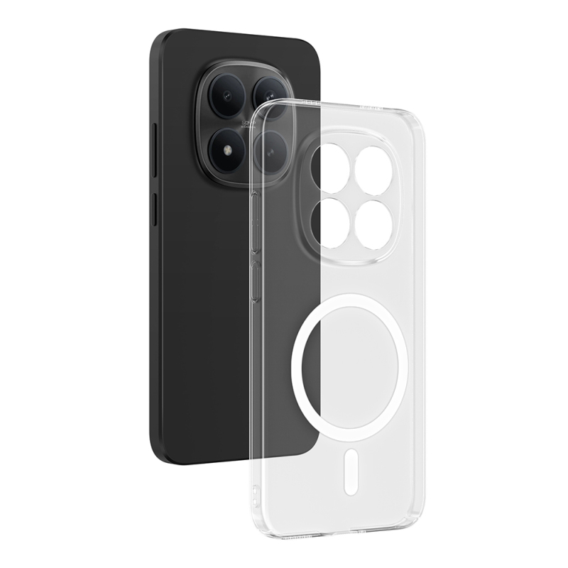 Xiaomi Redmi Note 15 Pro Plus Camera Protected M-Safe Charging Transparent Zore London Hard PC Case - 2