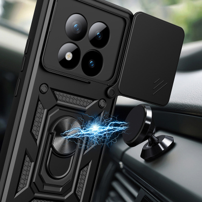 Xiaomi Redmi Note 15 Pro Plus Case with Magnetic Stand and Camera Protection Zore Sliding Vega Cover - 4