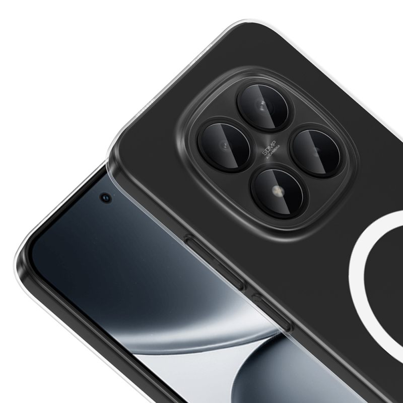 Xiaomi Redmi Note 15 Pro Plus Kamera Korumalı M-Safe Şarj Özellikli Şeffaf Zore London Sert PC Kapak - 4