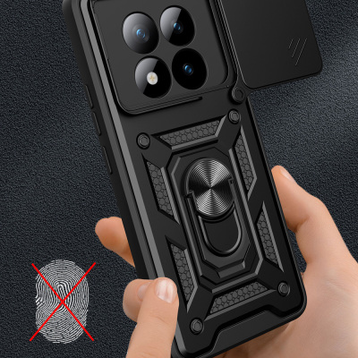 Xiaomi Redmi Note 15 Pro Plus Kılıf Magnetik Standlı Kamera Korumalı Zore Sürgülü Vega Kapak - 6