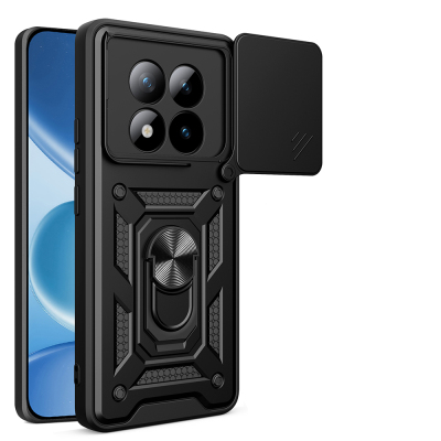 Xiaomi Redmi Note 15 Pro Plus Kılıf Magnetik Standlı Kamera Korumalı Zore Sürgülü Vega Kapak - 1