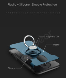 Xiaomi Redmi Note 4 Kılıf Zore Yüzüklü Verus Kapak - 5