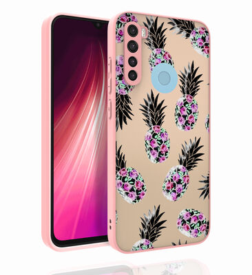 Xiaomi Redmi Note 8 Case Patterned Camera Protection Glossy Zore Nora Cover - 3