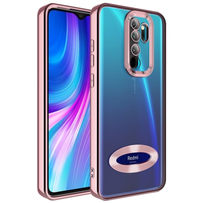 Xiaomi Redmi Note 8 Pro Case Camera Protected Zore Omega Cover with Showing Logo - 5