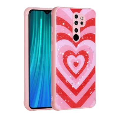 Xiaomi Redmi Note 8 Pro Case Glittery Patterned Camera Protected Shiny Zore Popy Cover - 5