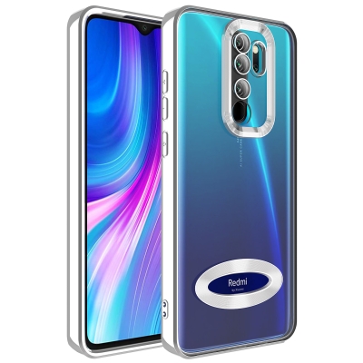 Xiaomi Redmi Note 8 Pro Kılıf Kamera Korumalı Logo Gösteren Zore Omega Kapak - 1