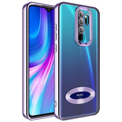 Xiaomi Redmi Note 8 Pro Kılıf Kamera Korumalı Logo Gösteren Zore Omega Kapak - 7