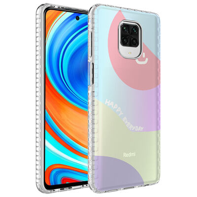 Xiaomi Redmi Note 9 Pro Case Airbag Edge Colorful Patterned Silicone Zore Elegans Cover - 10