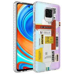 Xiaomi Redmi Note 9 Pro Case Airbag Edge Colorful Patterned Silicone Zore Elegans Cover - 4