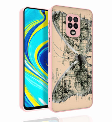 Xiaomi Redmi Note 9 Pro Case Patterned Camera Protection Glossy Zore Nora Cover - 6