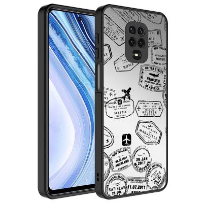 Xiaomi Redmi Note 9S Case Mirror Patterned Camera Protection Glossy Zore Mirror Cover - 1