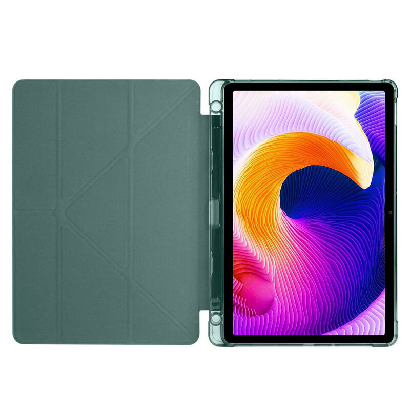 Xiaomi Redmi Pad SE Case Zore Tri Folding Stand Case with Pen Compartment - 21