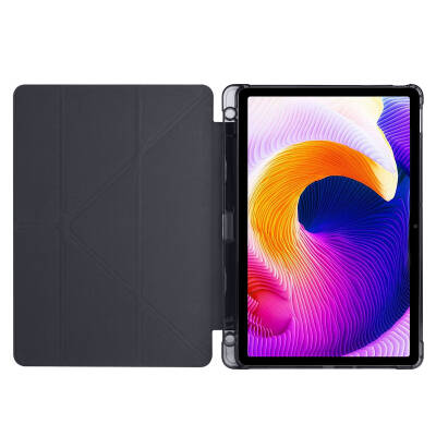 Xiaomi Redmi Pad SE Case Zore Tri Folding Stand Case with Pen Compartment - 17