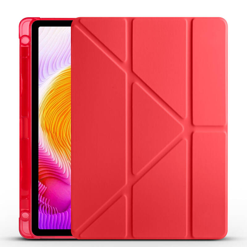 Xiaomi Redmi Pad SE Case Zore Tri Folding Stand Case with Pen Compartment - 5