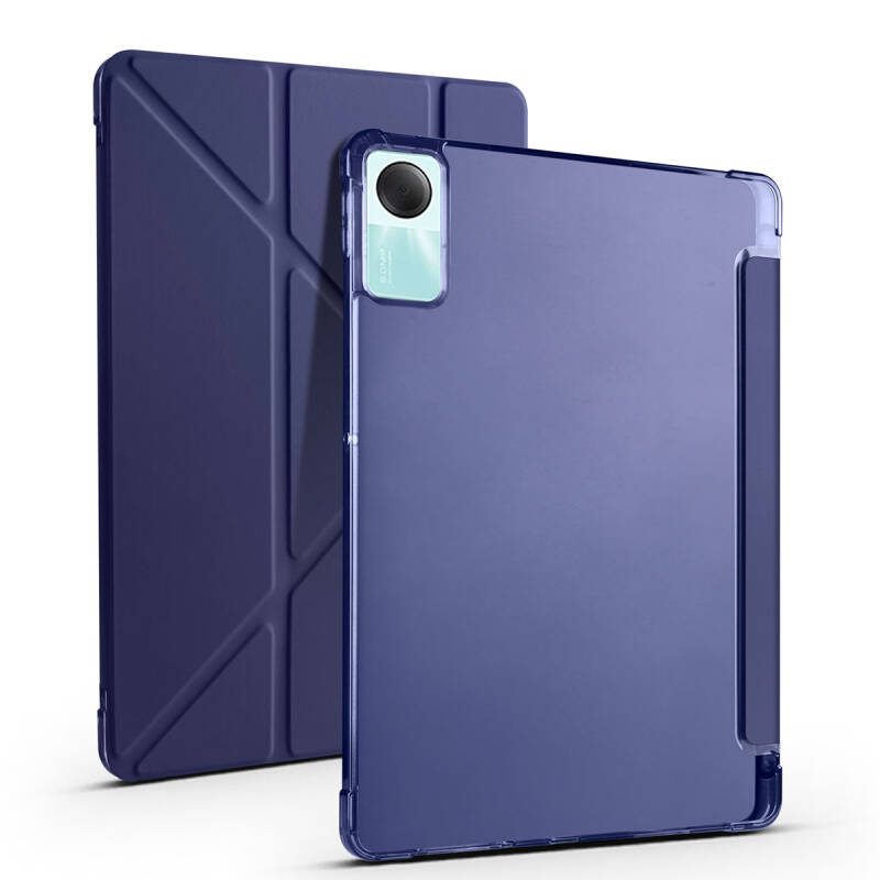 Xiaomi Redmi Pad SE Kılıf Zore Tri Folding Kalem Bölmeli Standlı Kılıf - 9