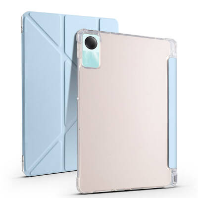 Xiaomi Redmi Pad SE Kılıf Zore Tri Folding Kalem Bölmeli Standlı Kılıf - 8