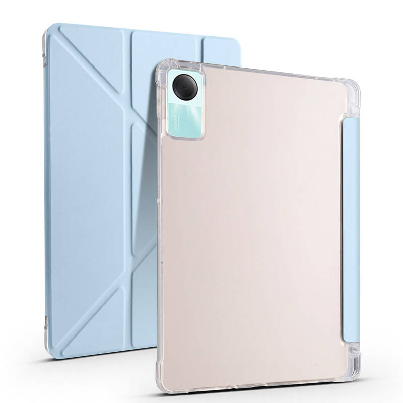 Xiaomi Redmi Pad SE Kılıf Zore Tri Folding Kalem Bölmeli Standlı Kılıf - 8