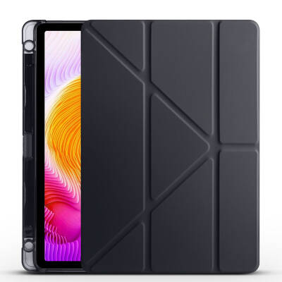 Xiaomi Redmi Pad SE Kılıf Zore Tri Folding Kalem Bölmeli Standlı Kılıf - 6