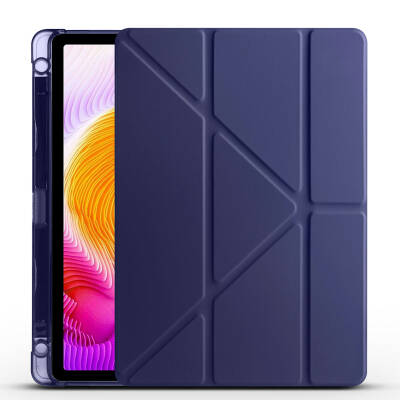 Xiaomi Redmi Pad SE Kılıf Zore Tri Folding Kalem Bölmeli Standlı Kılıf - 4