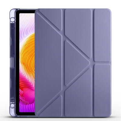 Xiaomi Redmi Pad SE Kılıf Zore Tri Folding Kalem Bölmeli Standlı Kılıf - 3