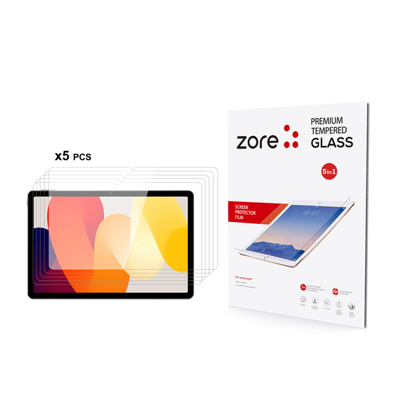 Xiaomi Redmi Pad SE Zore 5-in-1 Tablet Tempered Glass Screen Protector - 1