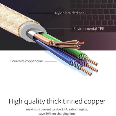 Xipin LX11 Lightning Gold Usb Cable - 3