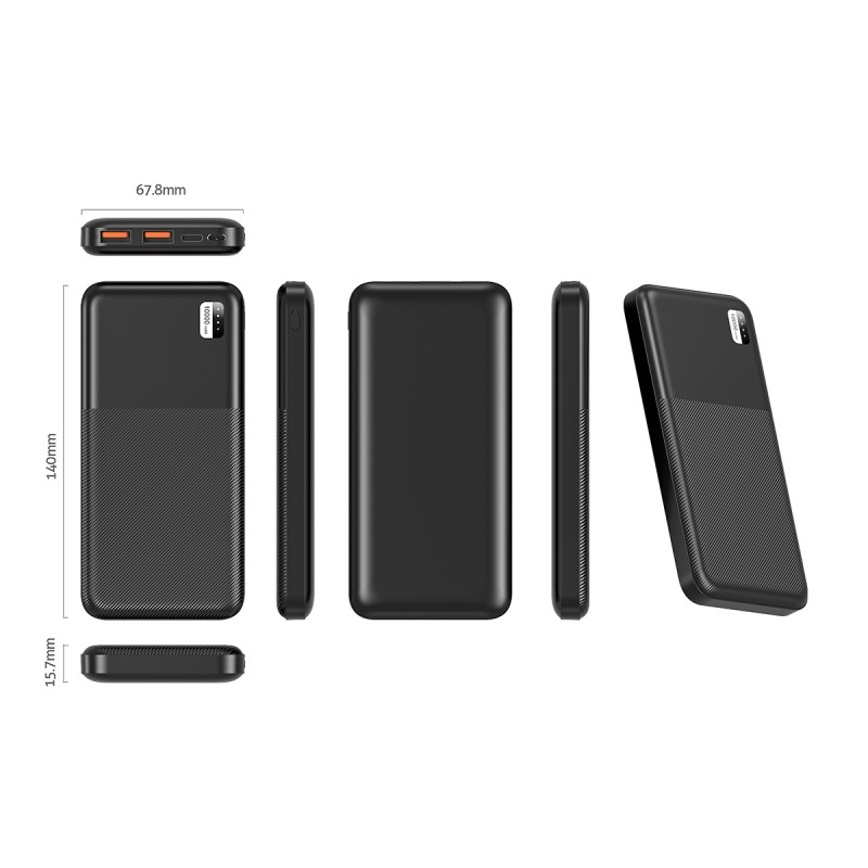 Xipin PX721 Dual USB Portable Powerbank 10000mAh with Quick Charge LED Light Indicator - 4