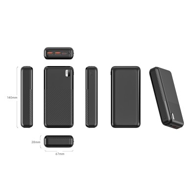 Xipin PX722 Dual USB Portable Powerbank 20000mAh with Quick Charge LED Light Indicator - 4