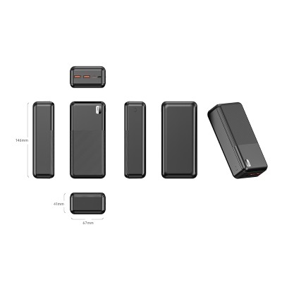 Xipin PX723 Hızlı Şarj Özellikli LED Işık Göstergeli Dual USB Taşınabilir Powerbank 30000mAh - 2