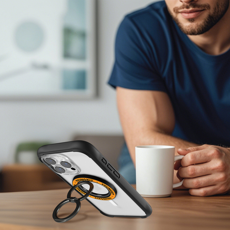 Youngkit Magnetik 360 Derece Dönebilen Double Ring Serisi Parmak Ring Stand - 13