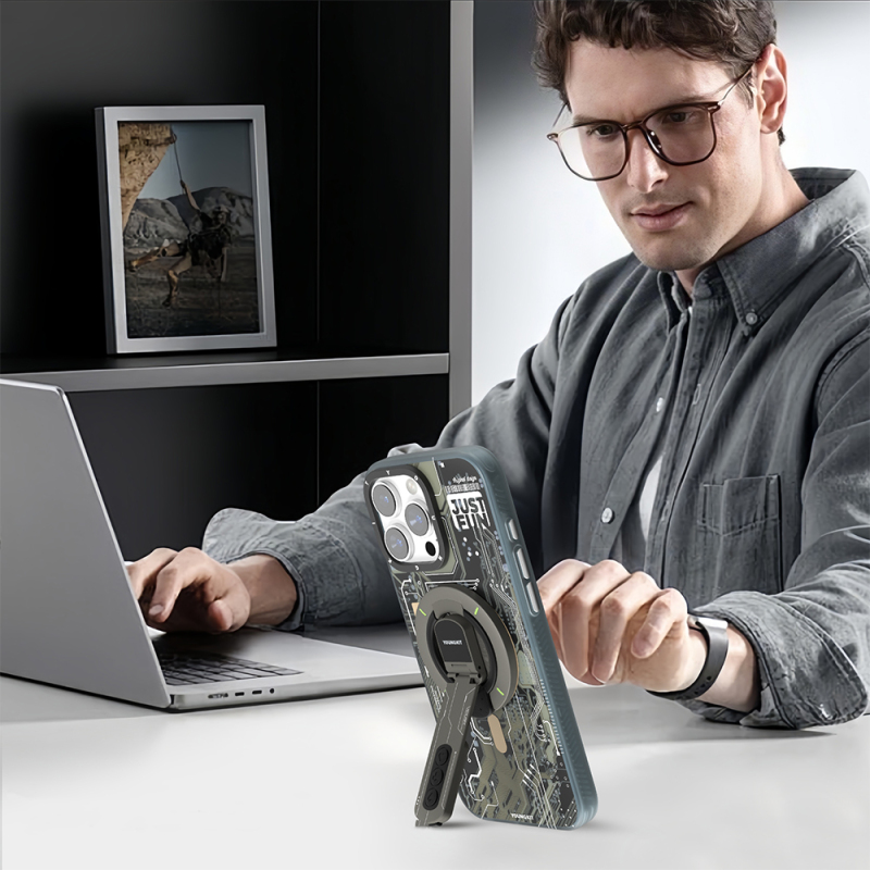 Youngkit Technology Serisi Telefon ve Tabletler için Magnetik Ring Stand - 26
