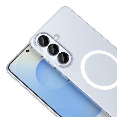 ZGalaxy S26 Camera Protected M-Safe Charging Transparent Zore London Hard PC Case - 4