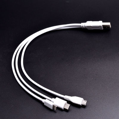 Zore 3 İN 1 USB Short Lightning+Micro+Type-c Cable - 1