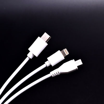 Zore 3 İN 1 USB Short Lightning+Micro+Type-c Cable - 3