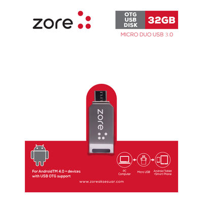 Zore 3.0 Micro Metal OTG 32 GB - 1