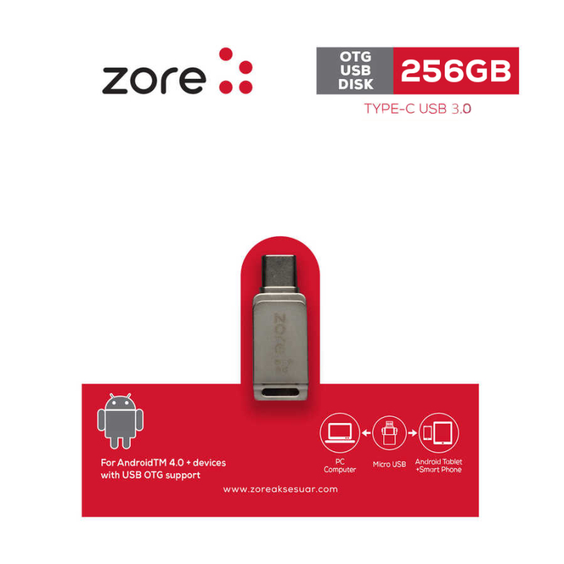 Zore 3.0 Type-C Metal OTG 256 GB - 1