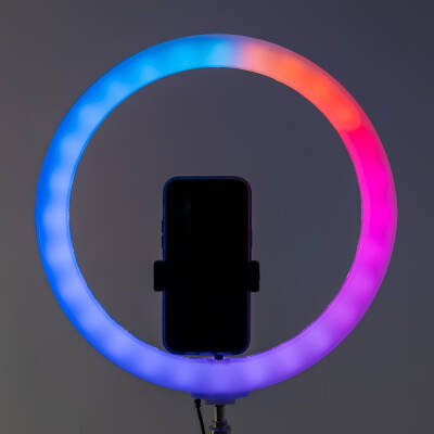 Zore 3D-36 36cm Canlı Yayın ve Ambiyans RGB Led Ring Light - 3