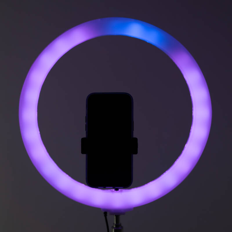 Zore 3D-36 36cm Live Broadcast Ambiance RGB Led Ring Light - 8