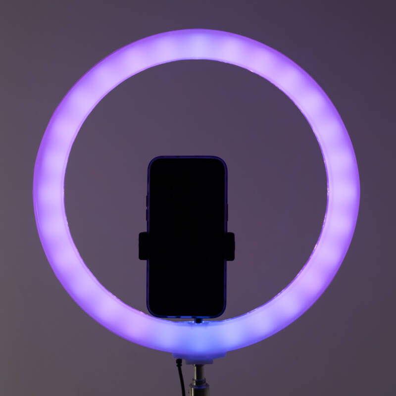 Zore 3D-36 36cm Live Broadcast Ambiance RGB Led Ring Light - 11